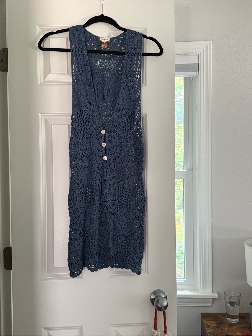 AKOIA SWIM Blue Crochet Mini Dress
